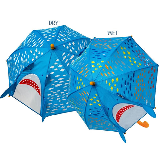 Floss and Rock 3D Colour Changing Umbrella - Shark