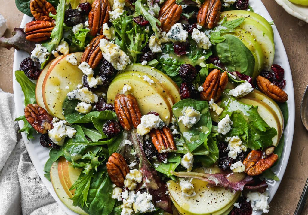 Apple Cranberry Salad with Maple Dijon Dressing