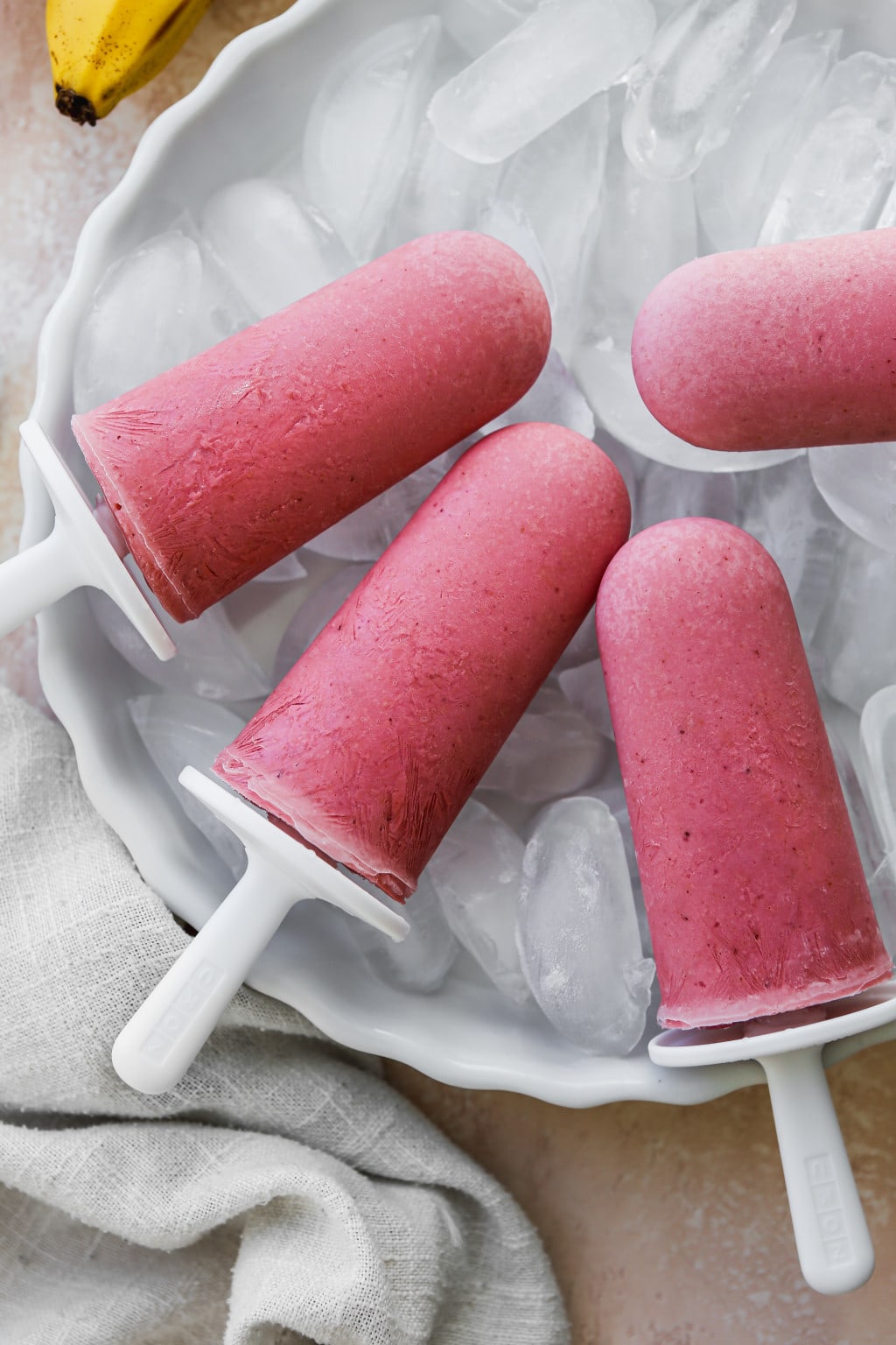 Healthy Banana Popsicles