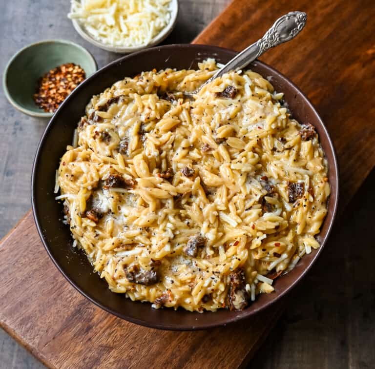 Sundried Tomato and Parmesan Orzo Pasta