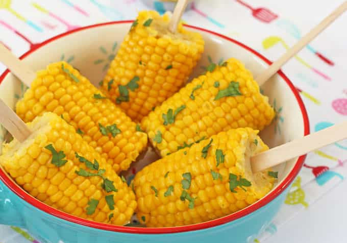 Corn on the Cob on Skewers