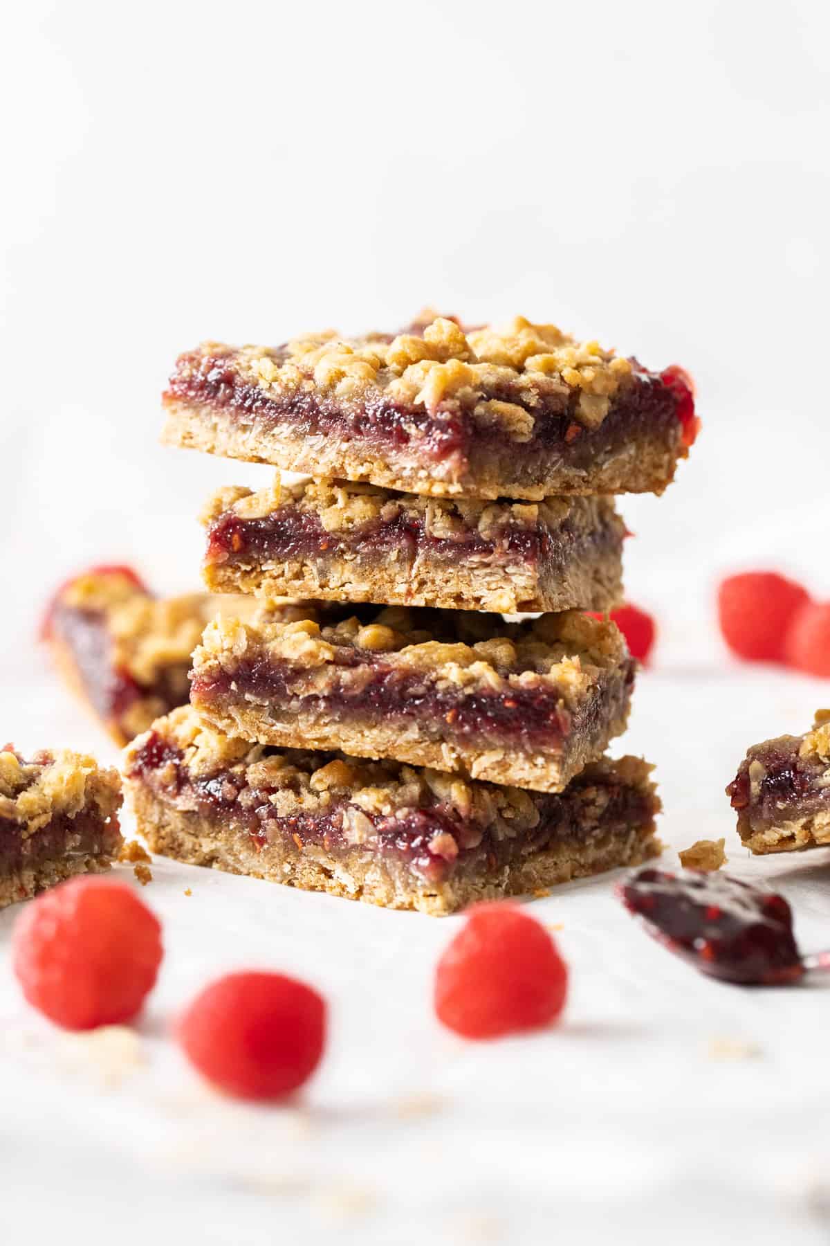 Healthy Breakfast bars with Jam
