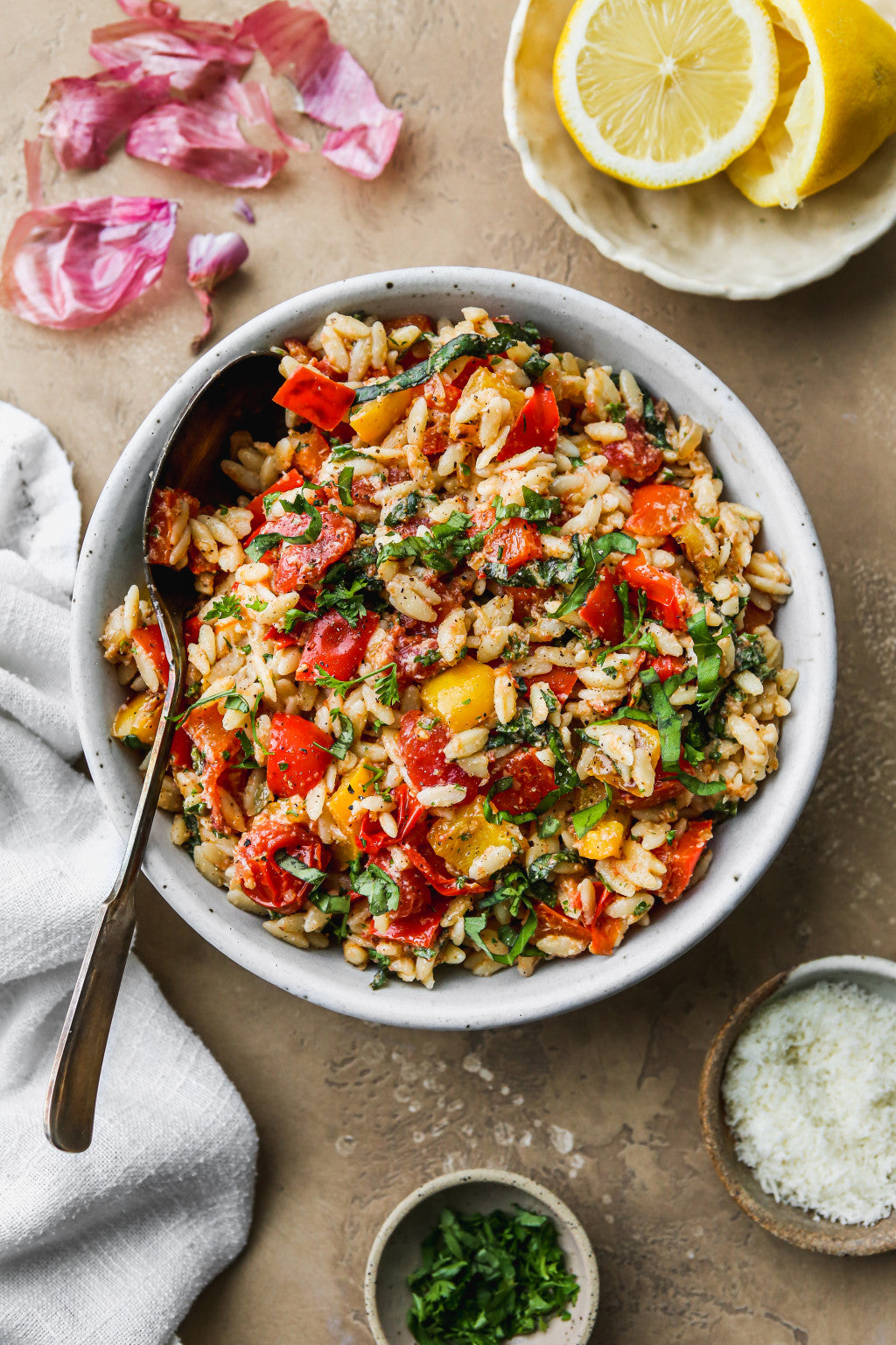 Warm Mediterranean Orzo Salad