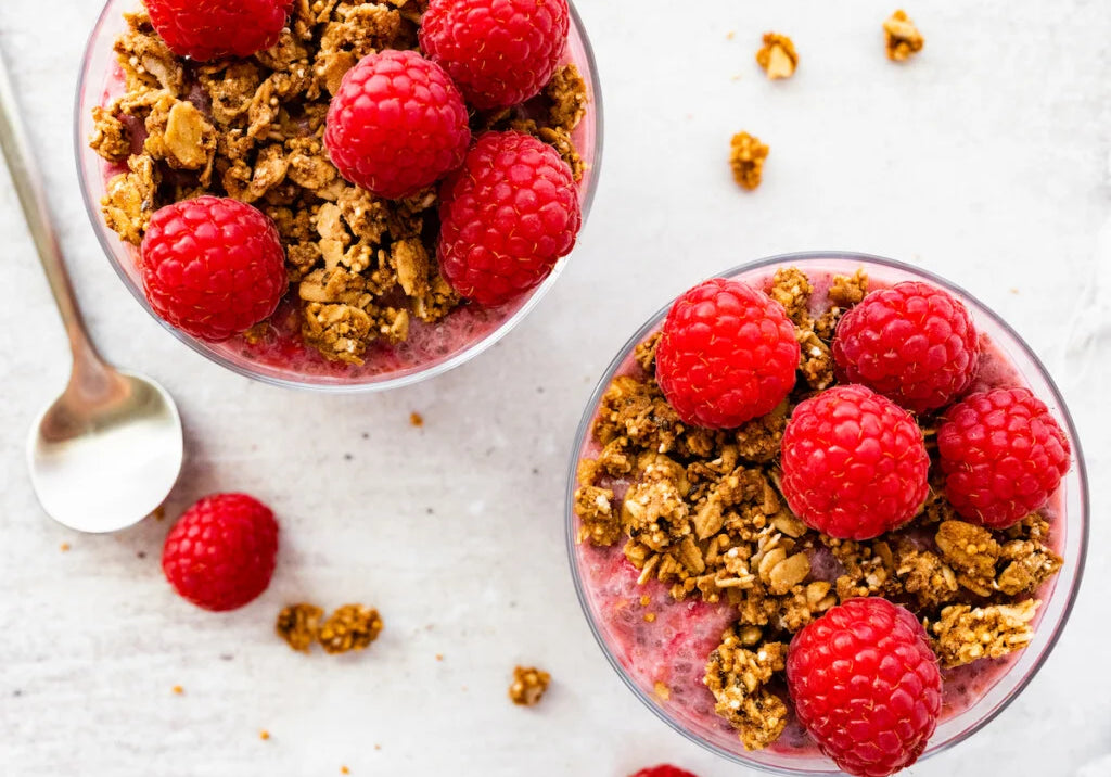 Blended Raspberry Chia Puddings