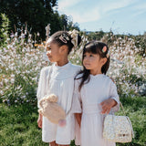 Petal Glitter Heart Clips