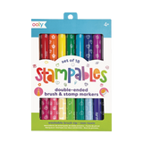 Ooly Stampables Double-Ended Stamp & Brush Markers: Set of 18