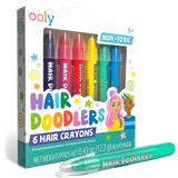 Ooly Hair Doodlers Hair Crayons - Set of 6 Colors