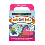 Ooly Carry Along Crayon & Coloring Book Kit - Unicorn Pals (Set of 10)