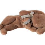 Sleeping bunny plush, Small - Soft brown