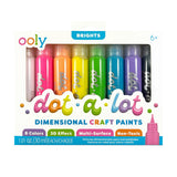 Ooly Dot-A-Lot: Dimensional Craft Paint - Bright (Set of 8)