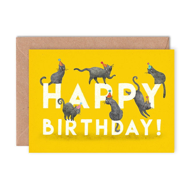 Happy Birthday Cats Greetings Card