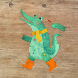 Crocodile Split Pin Puppet A5 Greeting Card