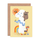 Crazy Critters Age One Greeting Card