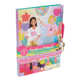 Colorful diary with 'Fashion Friends' design on a white background