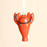 Ceramic Christmas Lobster Hanging Decoration