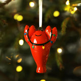 Ceramic Christmas Lobster Hanging Decoration