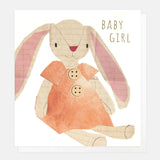 Rabbit New Baby Girl Card