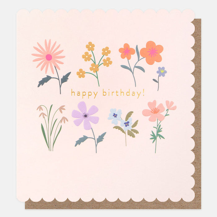 Colourful Florals Birthday Card