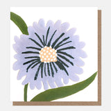 Blue Flower & Leaf Blank