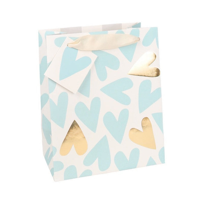 Baby Blue Hearts Medium Gift Bag