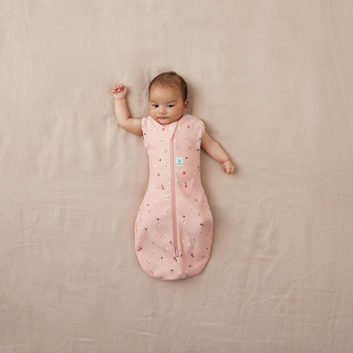 ErgoPouch - Organic Summer Cocoon Swaddle Sleeping Bag - Daisies - 0.2 TOG