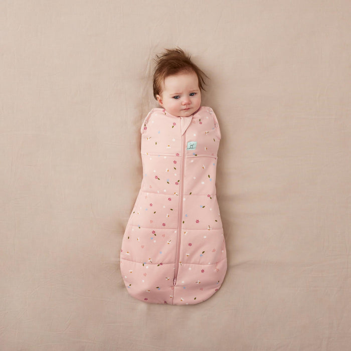 ErgoPouch - Organic Winter Cocoon Swaddle Sleeping Bag - Daisies - 2.5 TOG