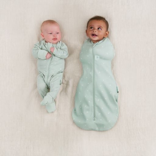 ErgoPouch - Organic Layers Long Sleeve Babygrow - Sage - 0.2 TOG