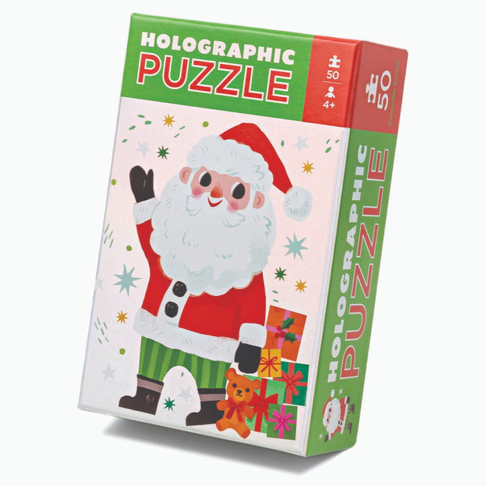 50-Piece Holographic Puzzle - Santa