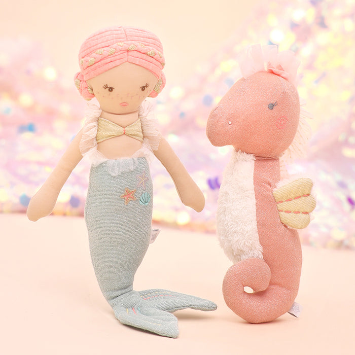 Meline Mermaid Linen Doll