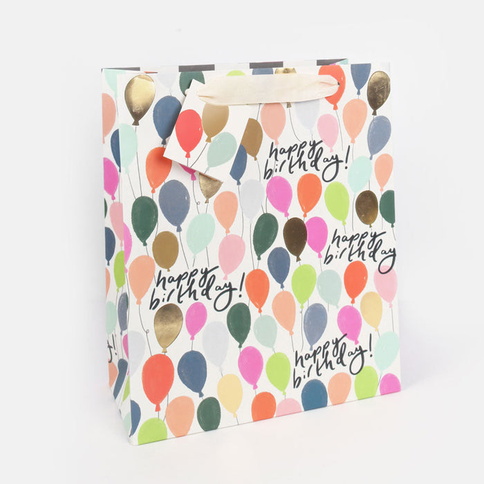 Happy Birthday Multi Balloons Large Gift Bag