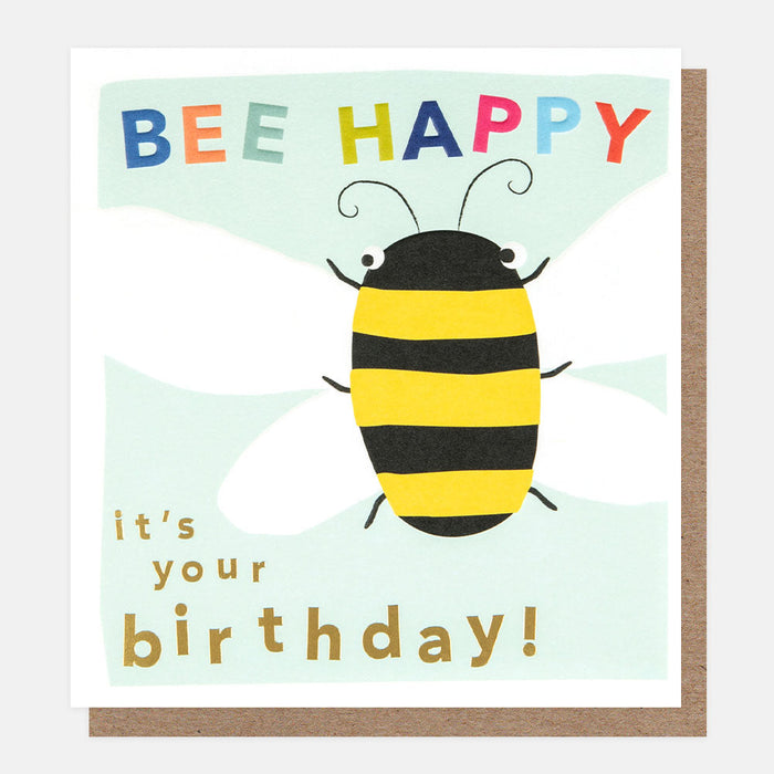 Bee Happy It's Your Birthday Bumblebee Birthday Card