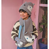 Husky Dog Knitted Gloves