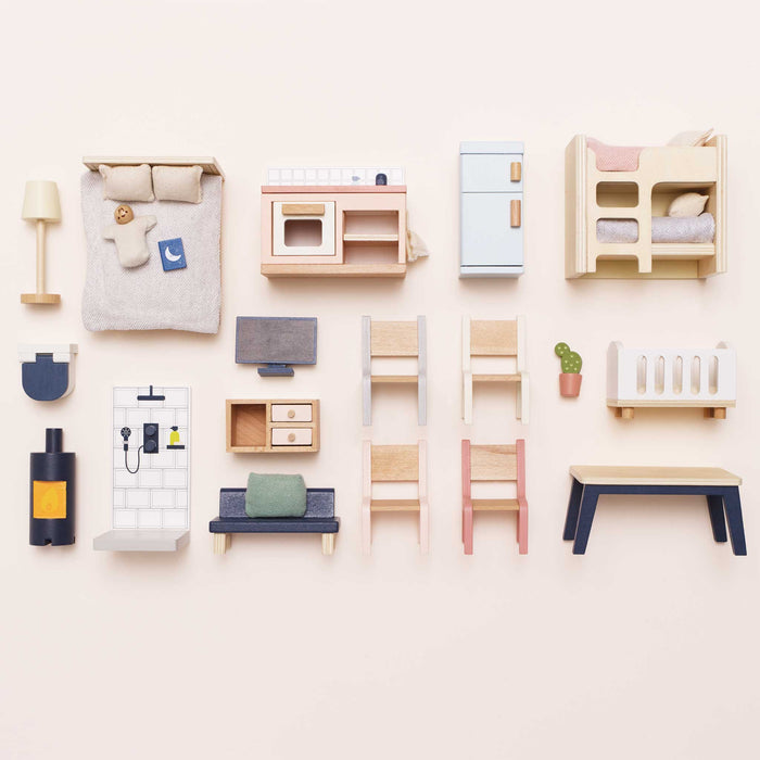 Wooden Dolls house Kitchen Furniture