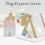 Wooden Dolls house Child's Bedroom Furniture