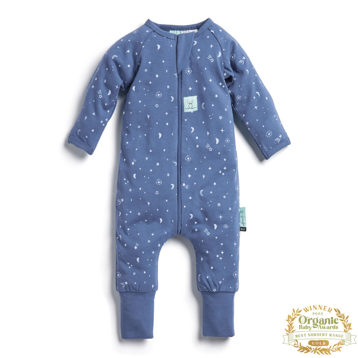 ErgoPouch - Organic Layers Long Sleeve Babygrow - Night Sky - 0.2 TOG