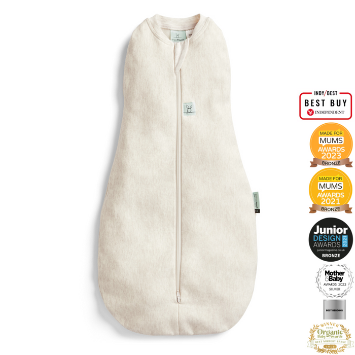 ErgoPouch - Organic All Year Cocoon Swaddle Sleeping Bag - Oatmeal - 1.0 TOG