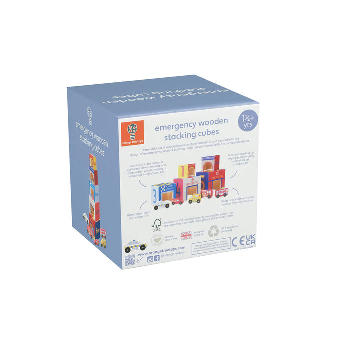 Emergency Services Wooden Stacking Cubes