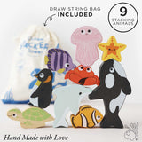 Ocean Life Stacking Animals & Bag