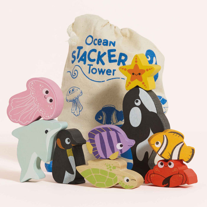 Ocean Life Stacking Animals & Bag