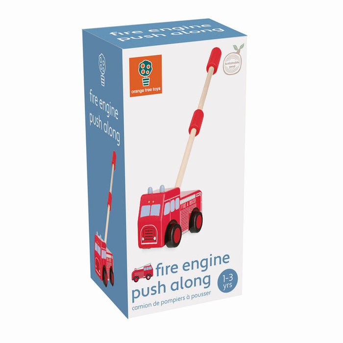 Vintage Fire Engine Boxed Push Along