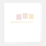 New Granddaughter Building Blocks Card