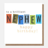 Box Text Brilliant Nephew Card