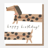Tape Sausage Dog Birthday Card
