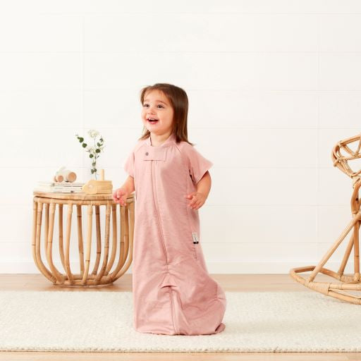 ErgoPouch - Organic All Year Short Sleeved 2 in 1 Sleeping Suit Bag - Berries - 1.0 TOG