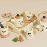 Wooden Tea Set & Tray
