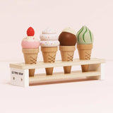Wooden Ice Cream Cones Set