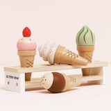 Wooden Ice Cream Cones Set