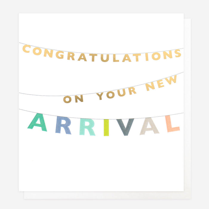 Bunting Congratulations On Your New Arrival Card