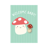 Welcome Baby Crochet Mushroom Card