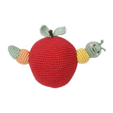 Crochet Apple & Caterpillar Rattle Toy